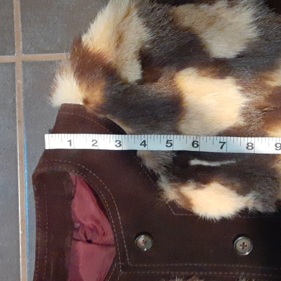 Vintage Fur & Suede Jacket - Picture 11 of 12